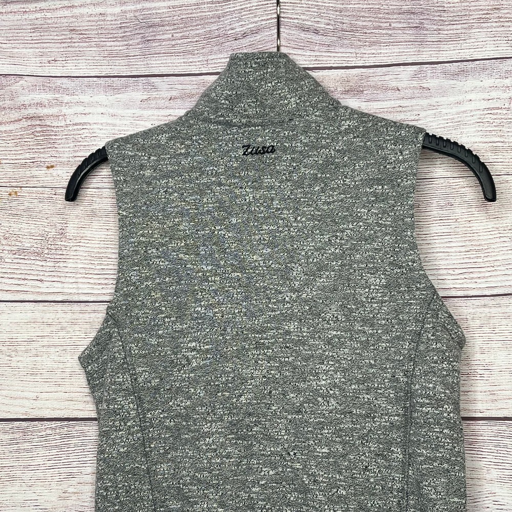 Zusa Women's Midtown Gray Fleece Zipper Vest Logo Size Small New - Picture 8 of 12